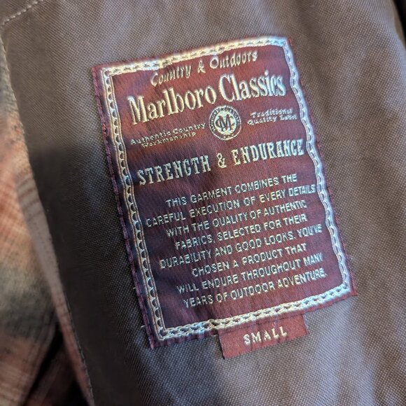 MARLBORO CLASSICS - Long brown coat - Sz S (fits large) - Picture 10 of 11